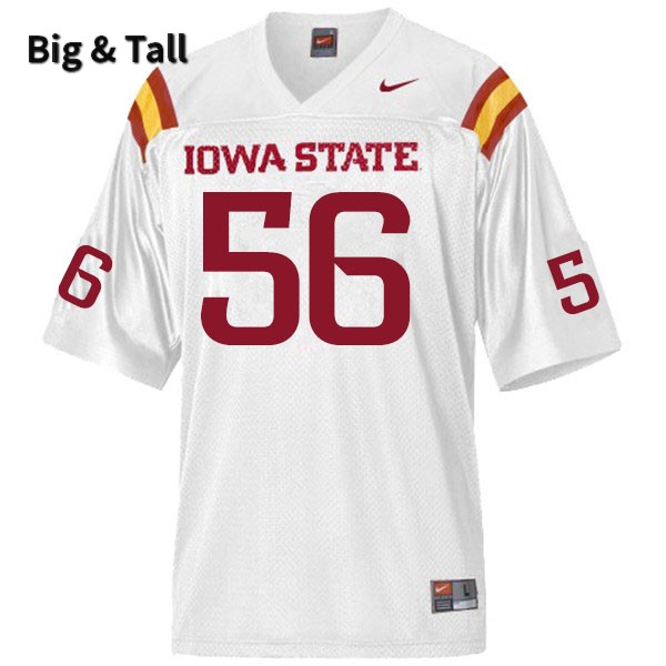 Iowa State Cyclones Men's #56 Latrell Bankston Nike NCAA Authentic White Big & Tall College Stitched Football Jersey XZ42E11FF